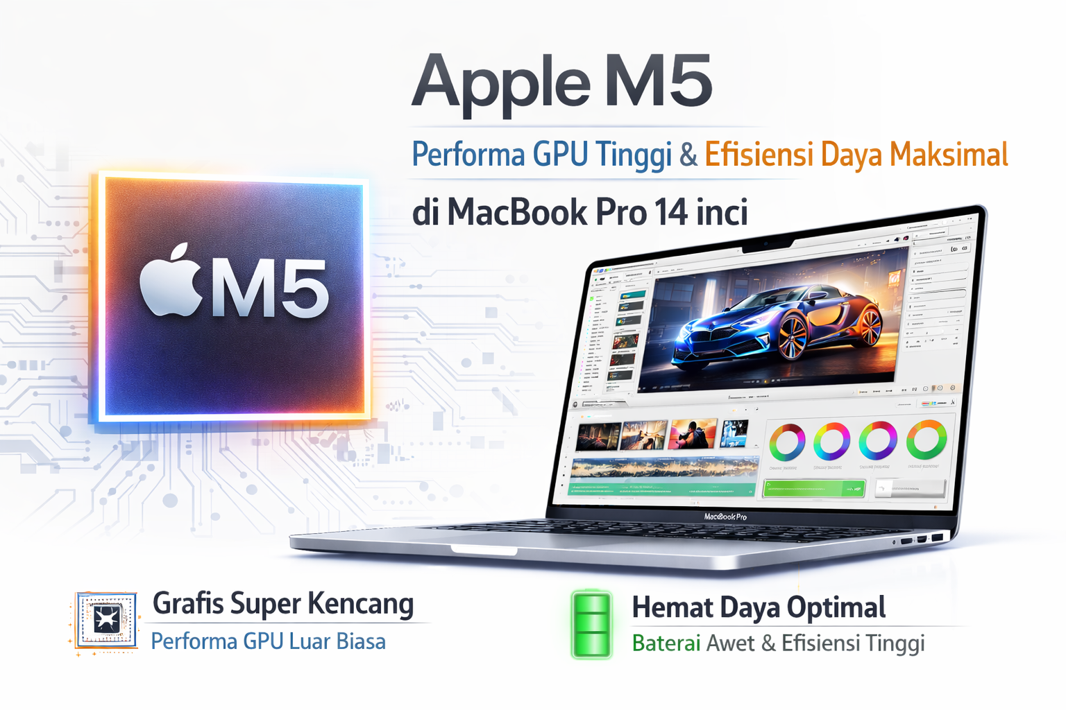 Apple M5: Performa GPU Tinggi dan Efisiensi Daya Maksimal di MacBook Pro 14 Inci