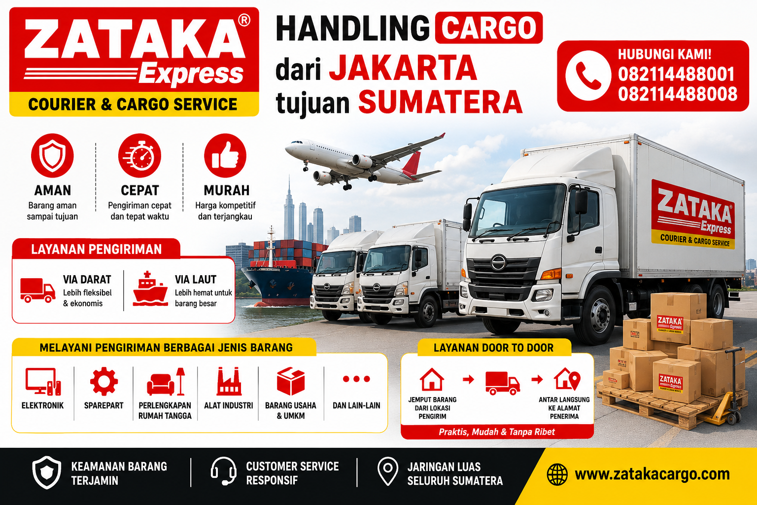 Cargo Mobil Jakarta Padang sama Zataka Express aja !