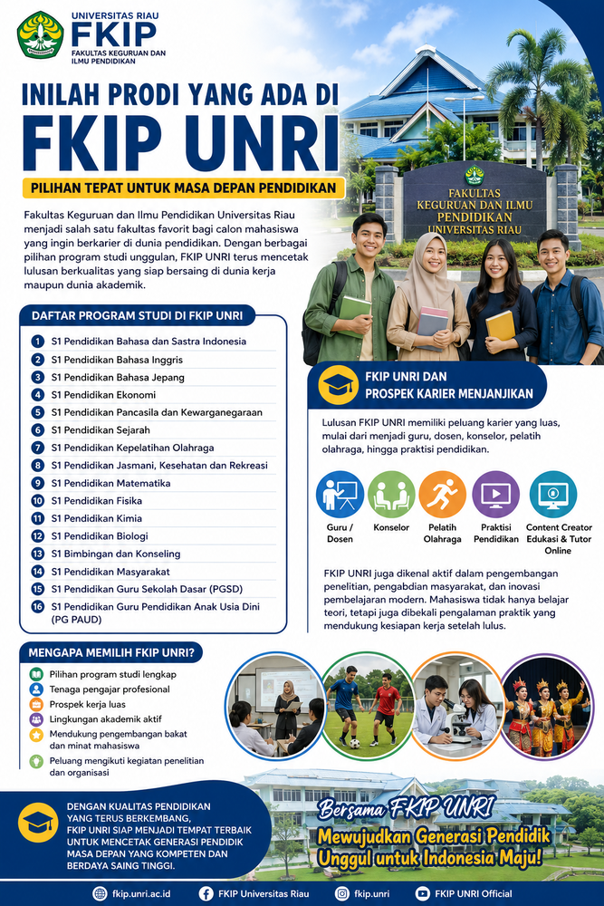 Inilah 16 Program Studi (Prodi) S1 yang ada di FKIP UNRI