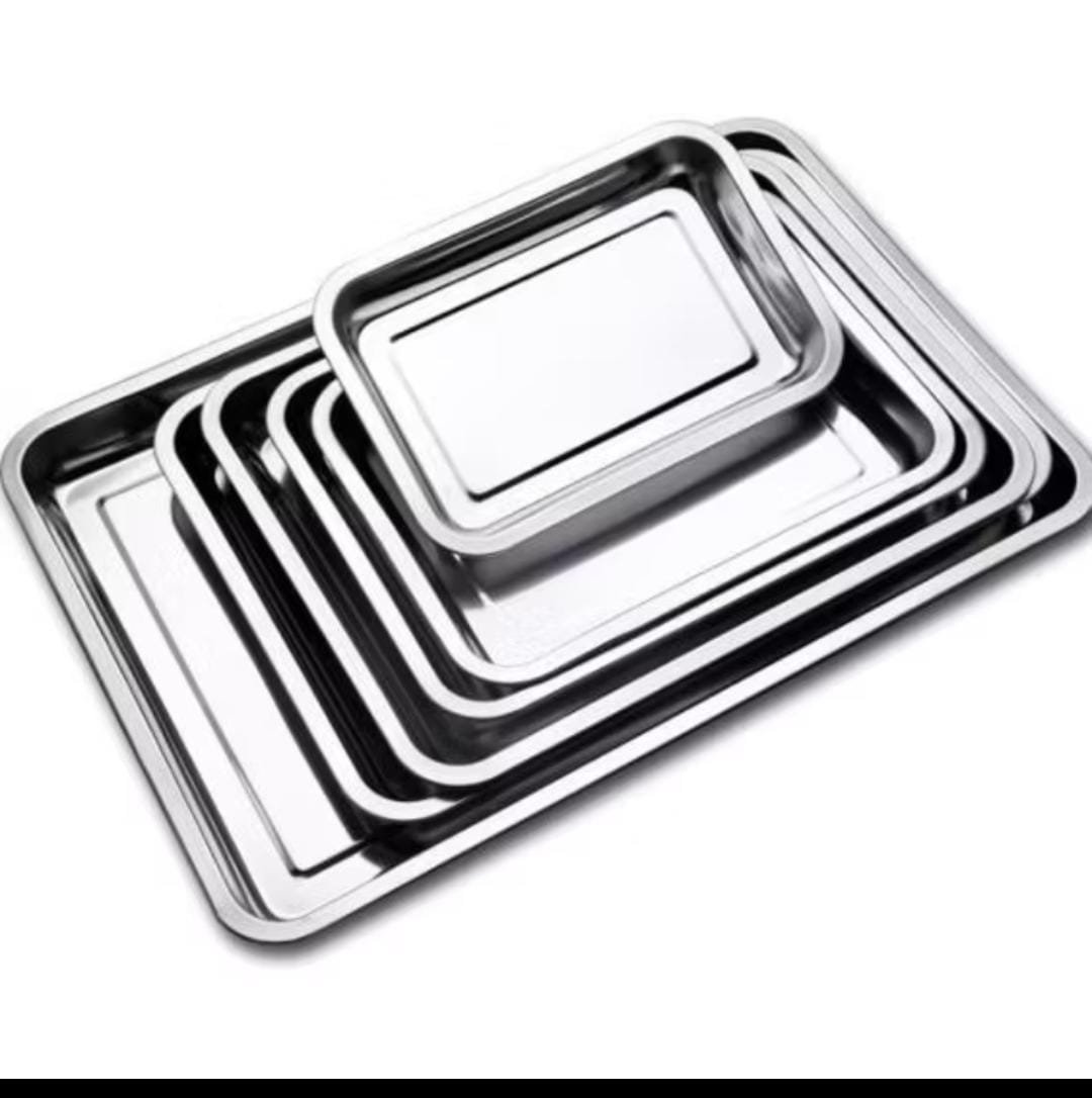 3 PCS Nampan Stainlee steel /Baki/Baking Tray Ukuran 27,32,36