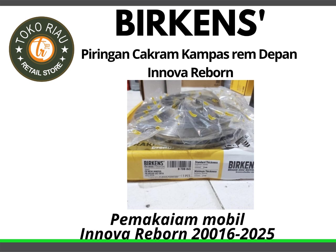Piringan Cakram Depan Innova Reborn 2016-2024 Hilux 4x2 2016 up