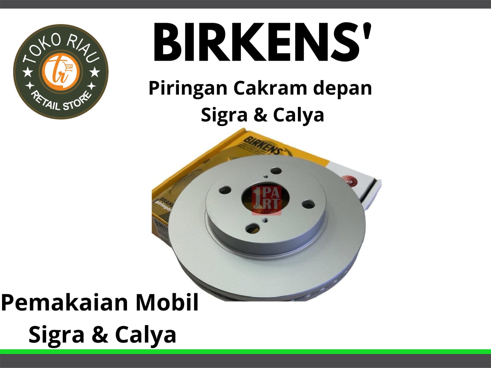 Piringan Cakram depan Toyota Calya dan Daihatsu Singra Merek Brikens`