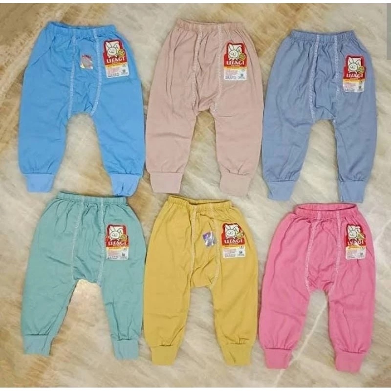 Celana Panjang Bayi Ukuran S  Merk Usagi Premium Polos 3 pcs (SNI)