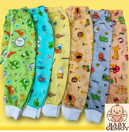 Celana Panjang Bayi Ukuran S Usagi Gold Warna Full Print 3 pcs SNI