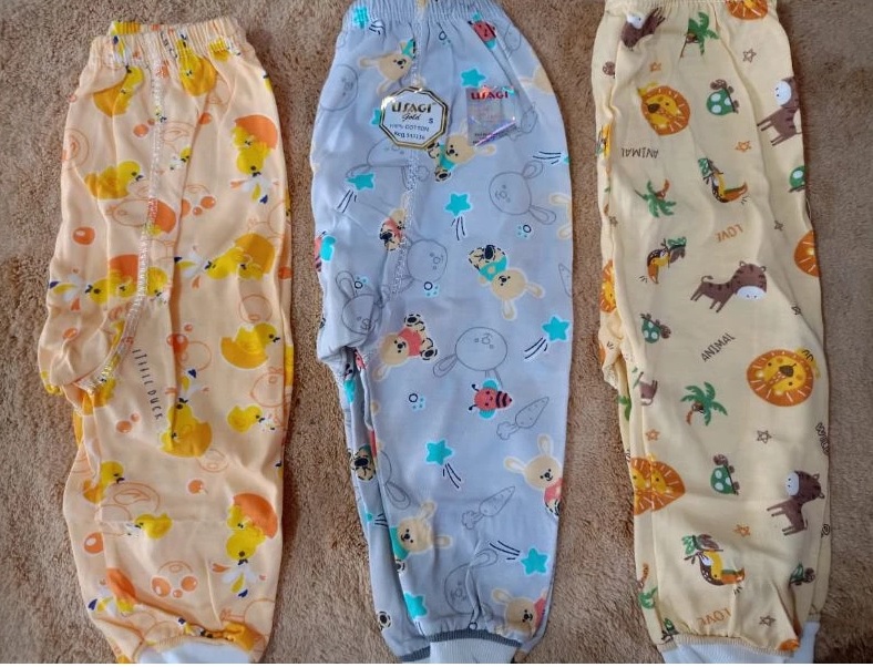 Celana Panjang Bayi Ukuran XXL Usagi Gold Warna Full Print 3 pcs SNI