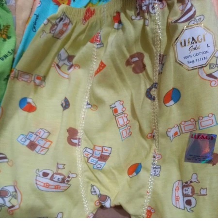 Celana Panjang Bayi Ukuran XXL Usagi Gold Warna Full Print 3 pcs SNI