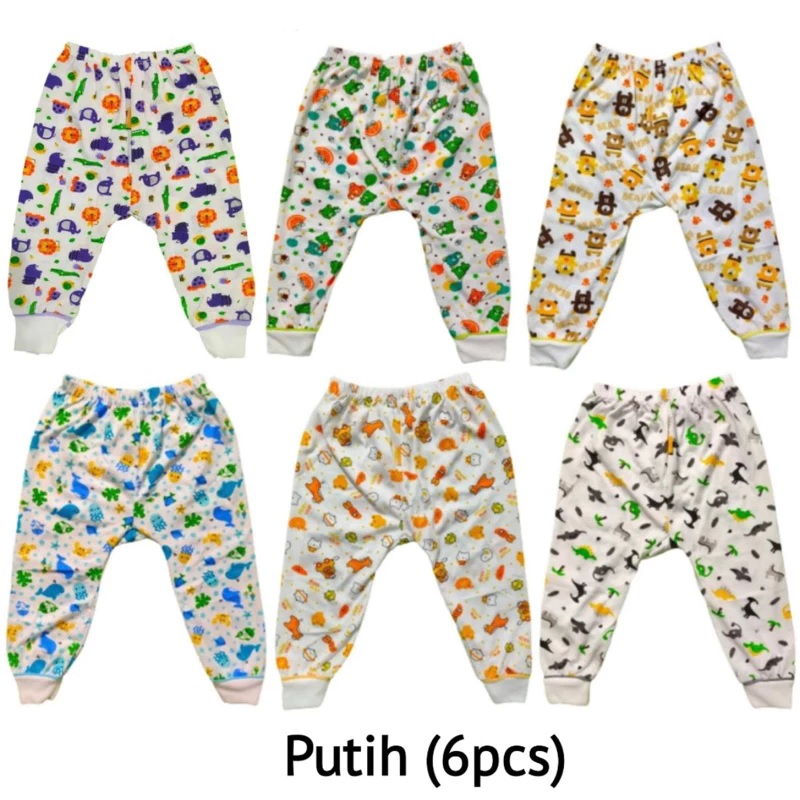 Celana Panjang Bayi Usagi Gold Putih Ukuran XL Full Print 3 pcs SNI