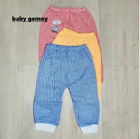 Usagi Celana Panjang Bayi Ukuran L Catur / Kotak Katun SNI 3 Pcs
