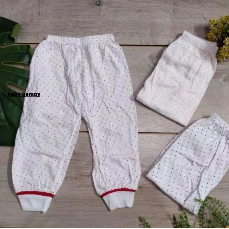 Usagi Celana Panjang Bayi Bintik Ukuran XL Katun SNI 3 Pcs
