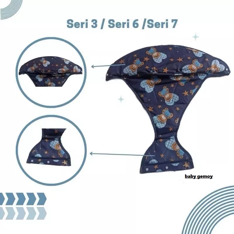 Jok Busa Baby Walker Space Baby Seri 3 dan 6 Biru