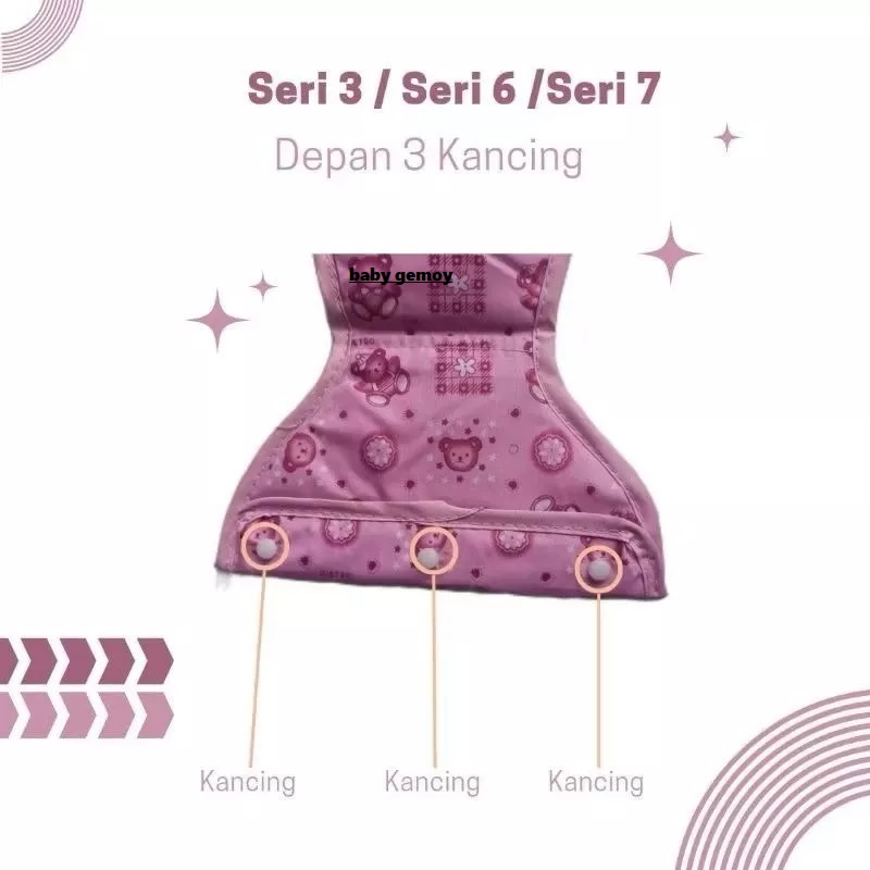 Jok Busa Baby Walker Space Baby Seri 3 dan 6 Pink