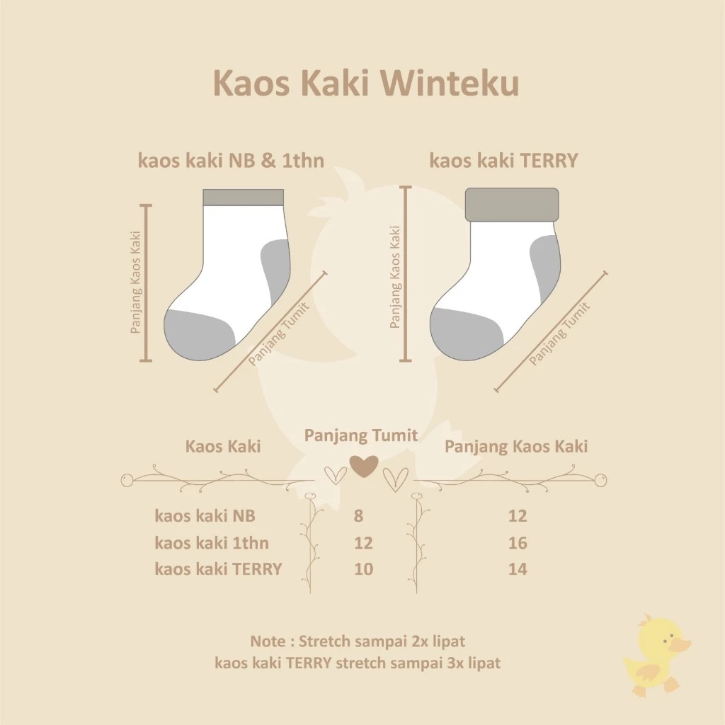 Winteku Kaos Kaki Bayi - Kaos Kaki Boneka Lucu Isi 3 pasang
