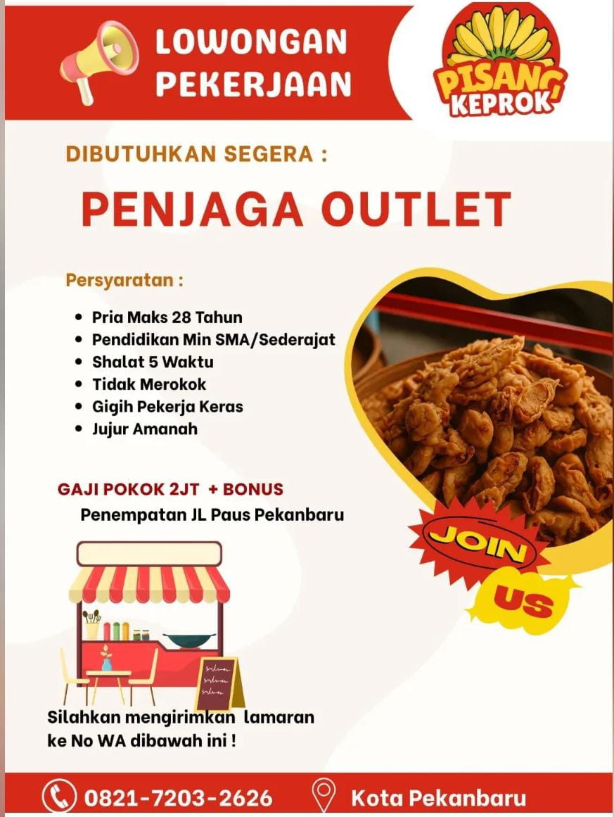 Lowongan kerja Penjaga outlet 