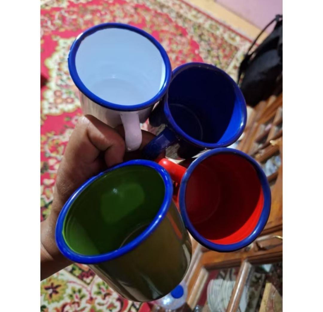 Gelas Cangkir Kaleng Enamel 7 cm