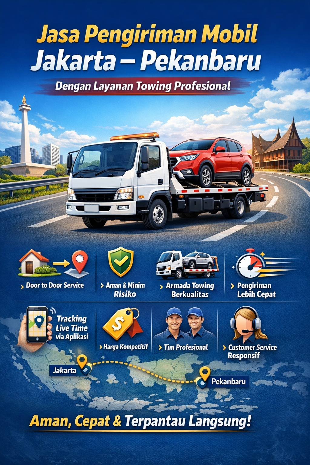 Jasa Pengiriman Mobil Murah Jakarta – Pekanbaru