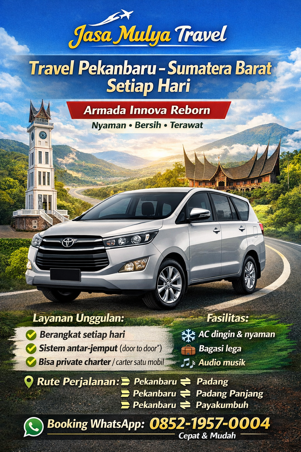 Travel Pekanbaru Padang Panjang - Jasa Mulya Travel