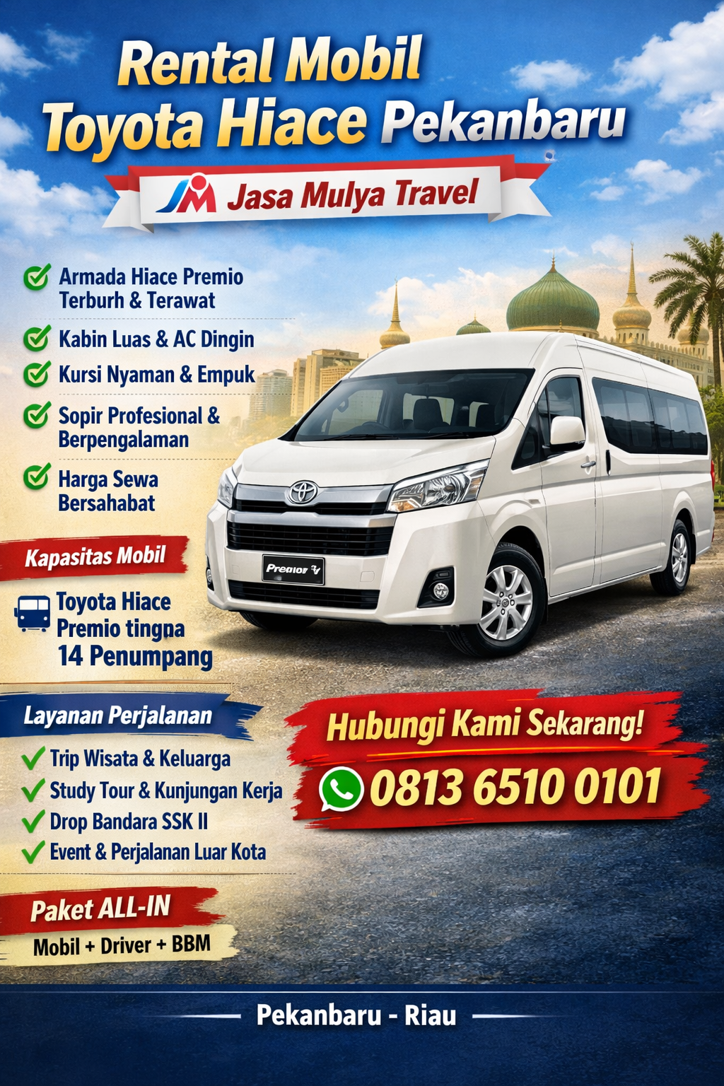Rental Mobil Hiace Premio Pekanbaru - Riau
