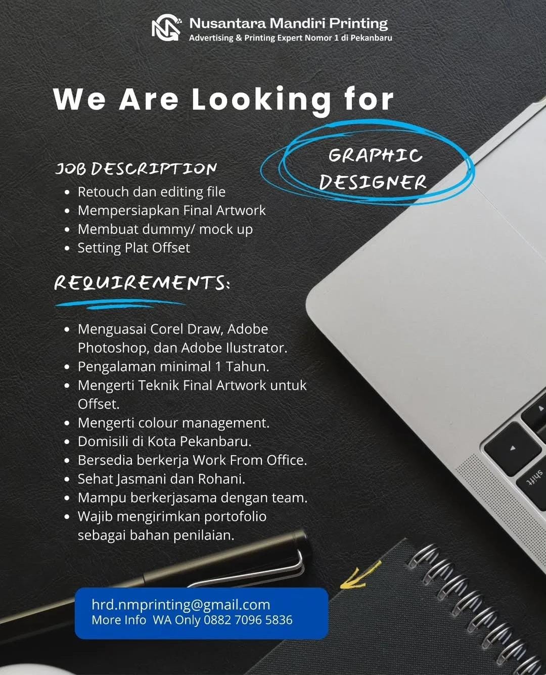 Lowongan Kerja Graphic Designer Pekanbaru