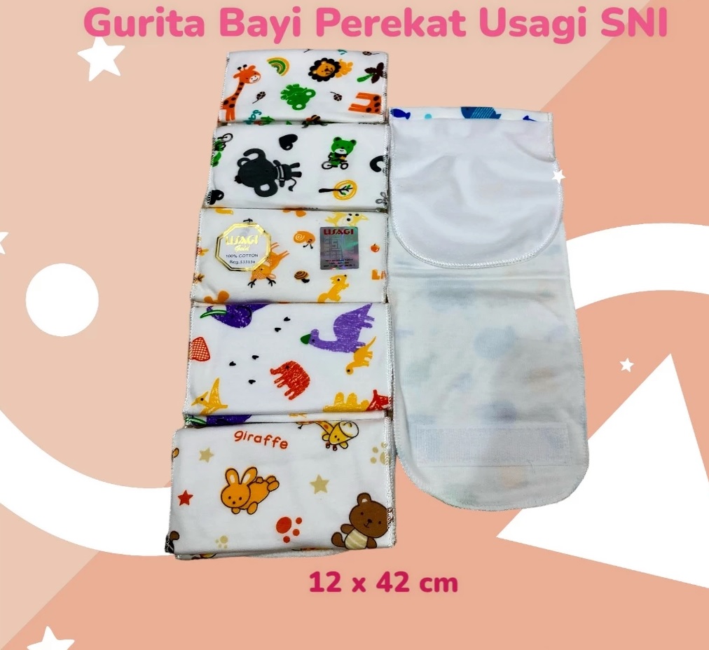 Usagi Gurita Bayi Lem Gold Putih / Perekat Isi 6 pcs Katun SNI Pekanbaru