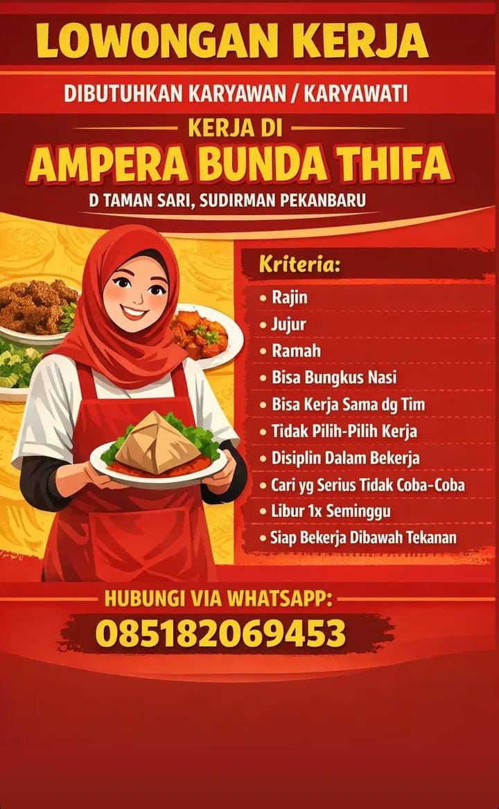 Lowongan Kerja Ampera Bunda Thifa Pekanbaru
