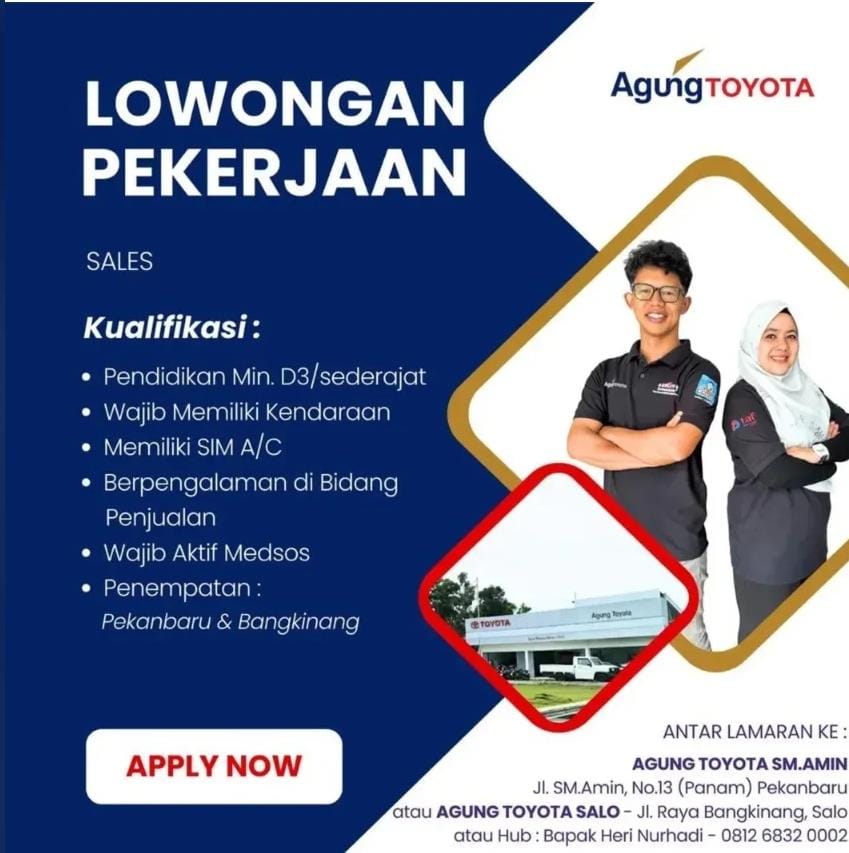 Lowongan Kerja Sales Pekanbaru
