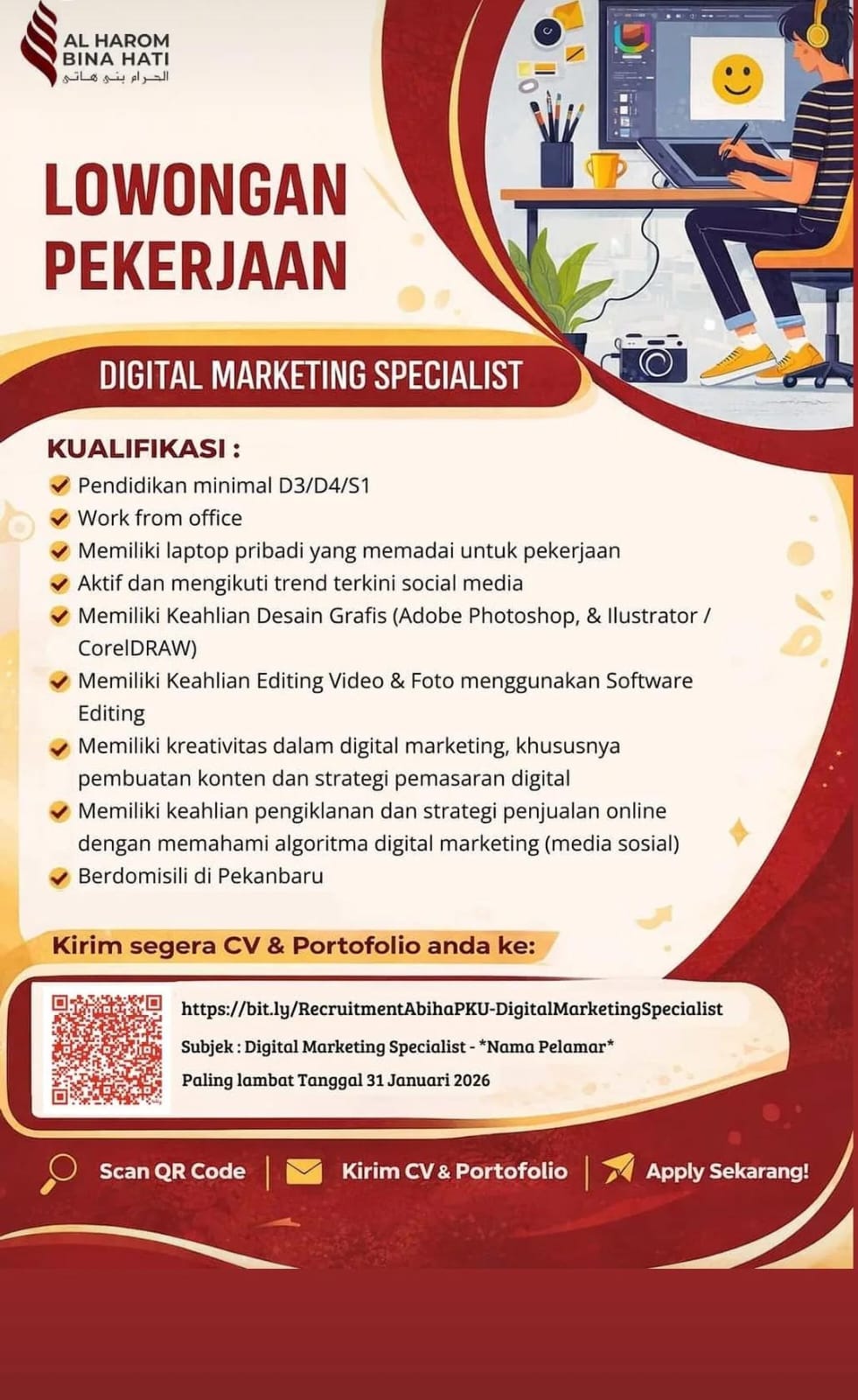 Lowongan Kerja Digital Marketing Specialist Pekanbaru