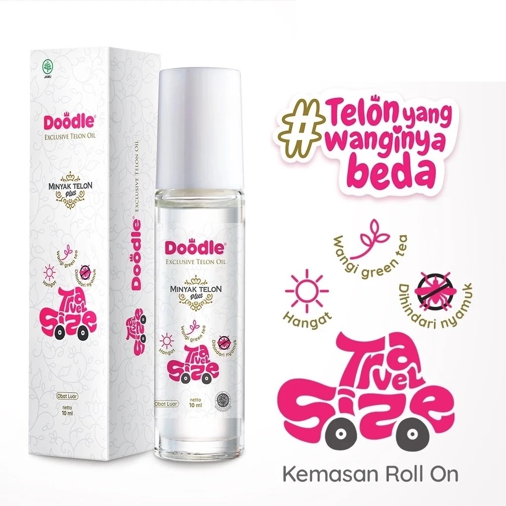 Doodle Minyak Telon Plus / Doodle Minyak Telon Green Tea 10 ml Travel Size