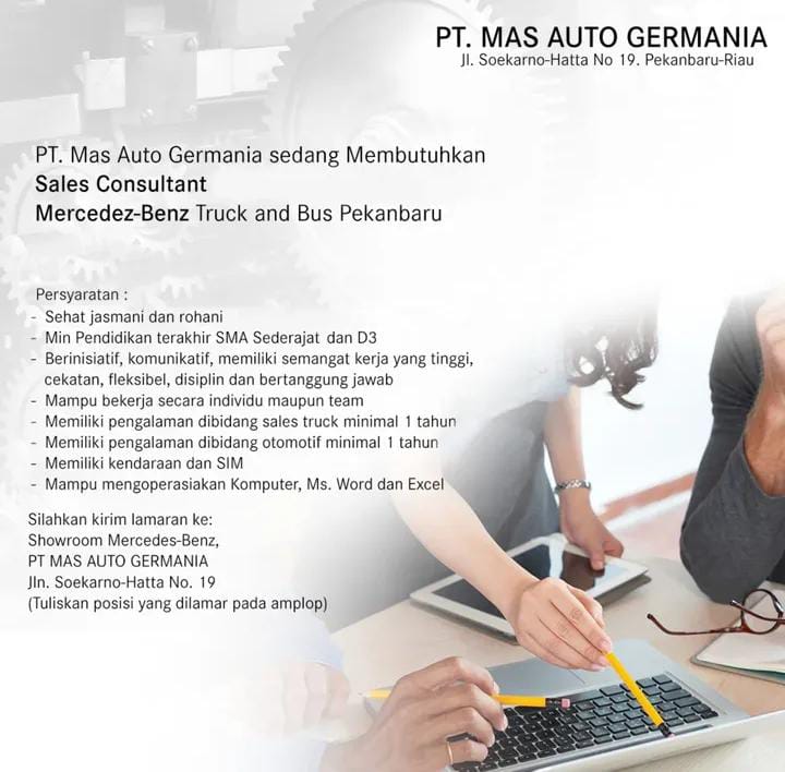 Lowongan Kerja Sales Consultanc Pekanbaru