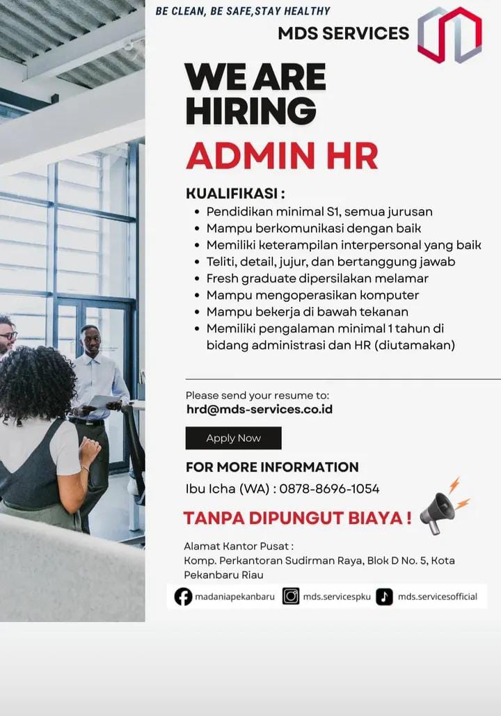Lowongan Kerja Admin HR Pekanbaru