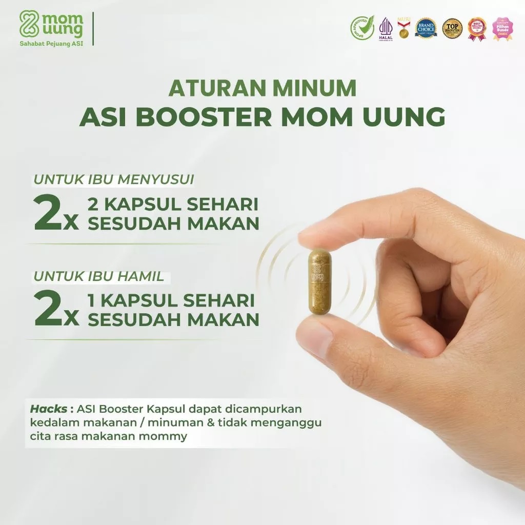 MOM UUNG ASI Booster 60 Kapsul / PELANCAR ASI 60 Kapsul NATURAL