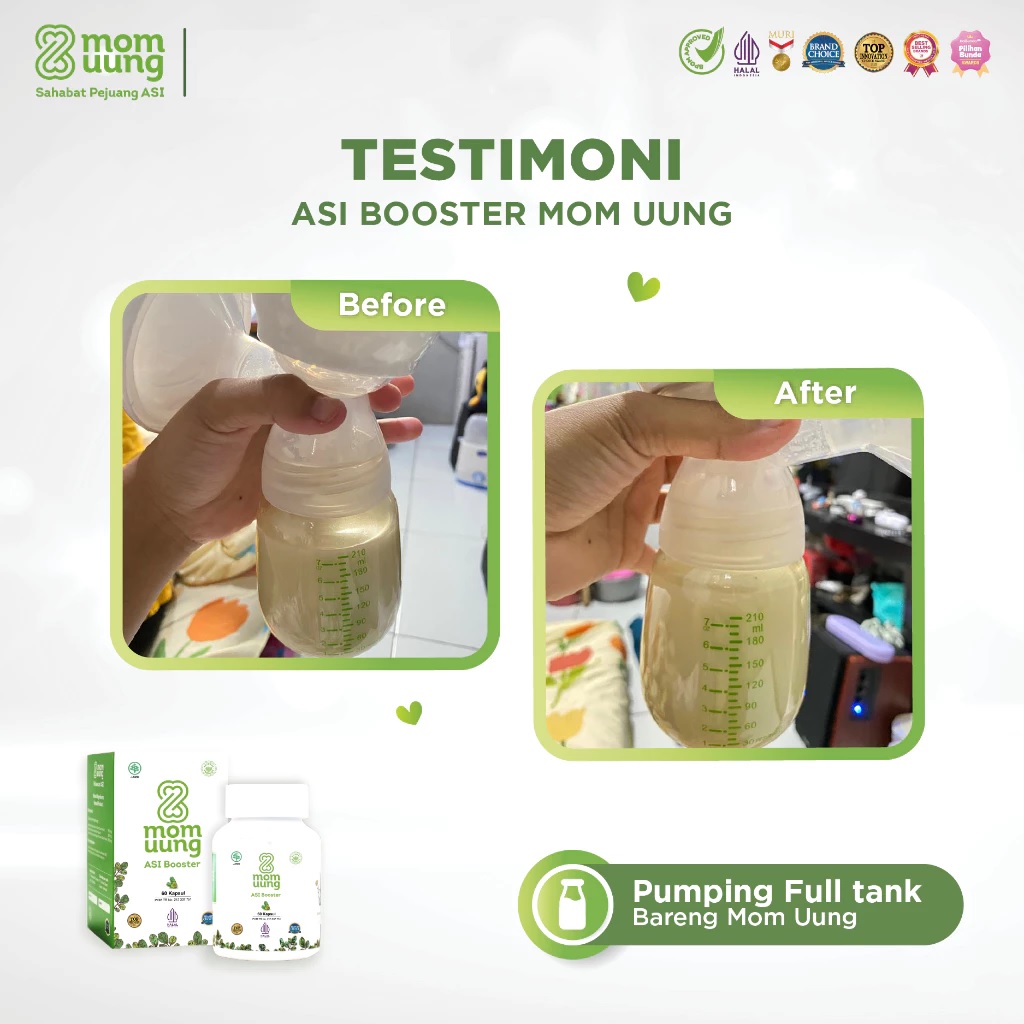 MOM UUNG ASI Booster 60 Kapsul / PELANCAR ASI 60 Kapsul NATURAL