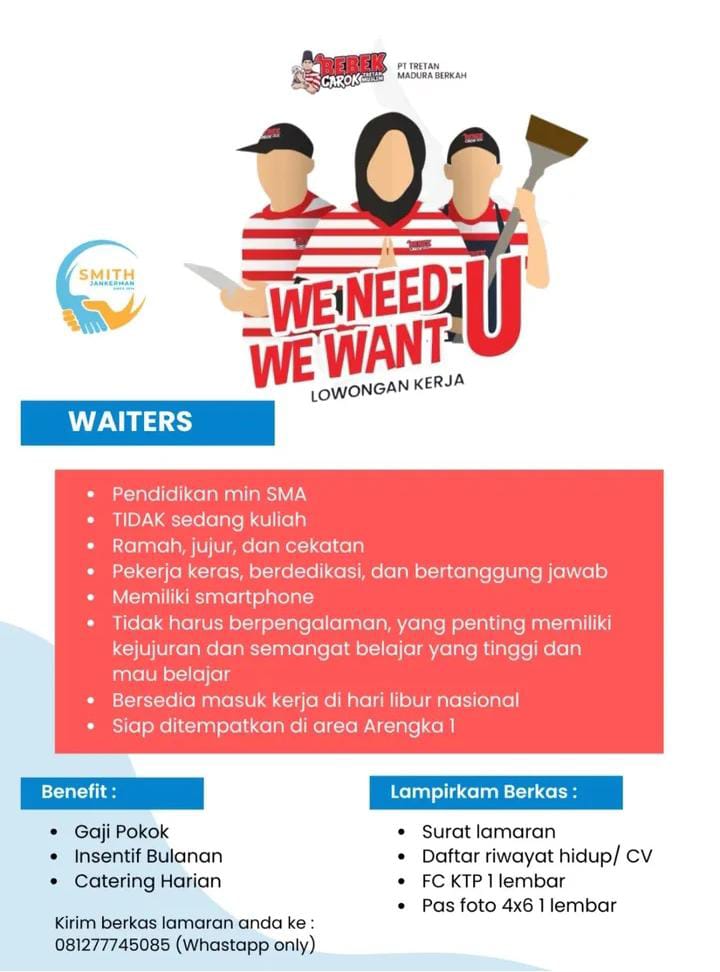 Lowongan Kerja Waiters Pekanbaru