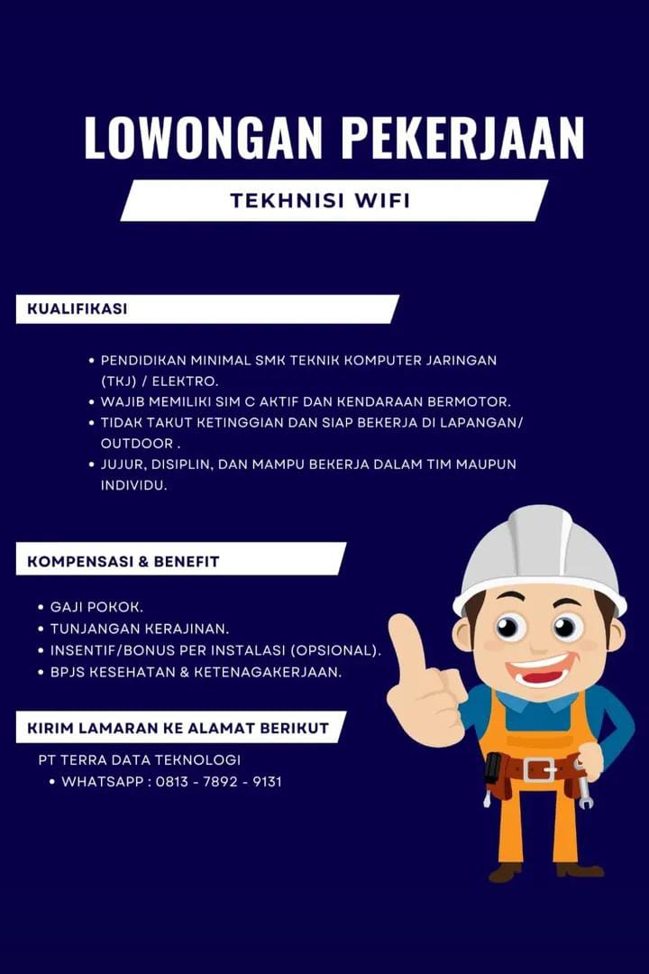 Lowongan Kerja Teknisi Wifi Pekanbaru