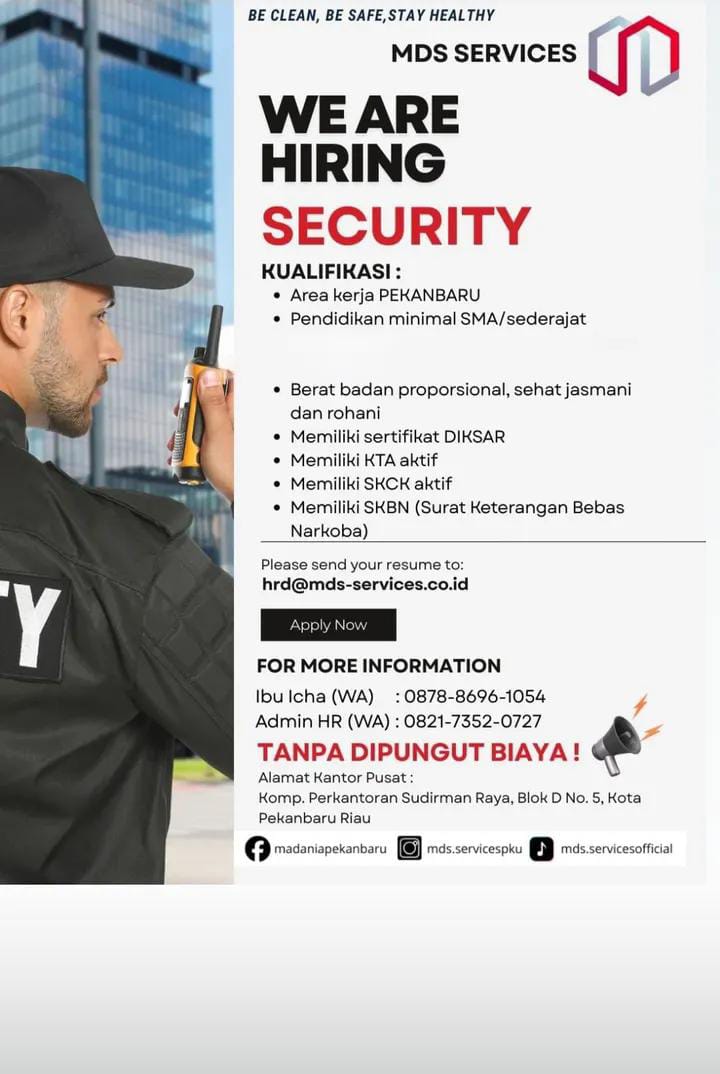 Lowongan Kerja Security Pekanbaru