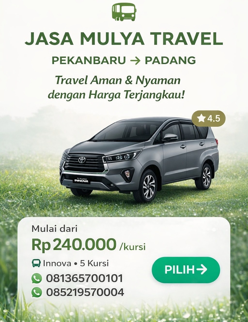 Travel Pekanbaru - Padang