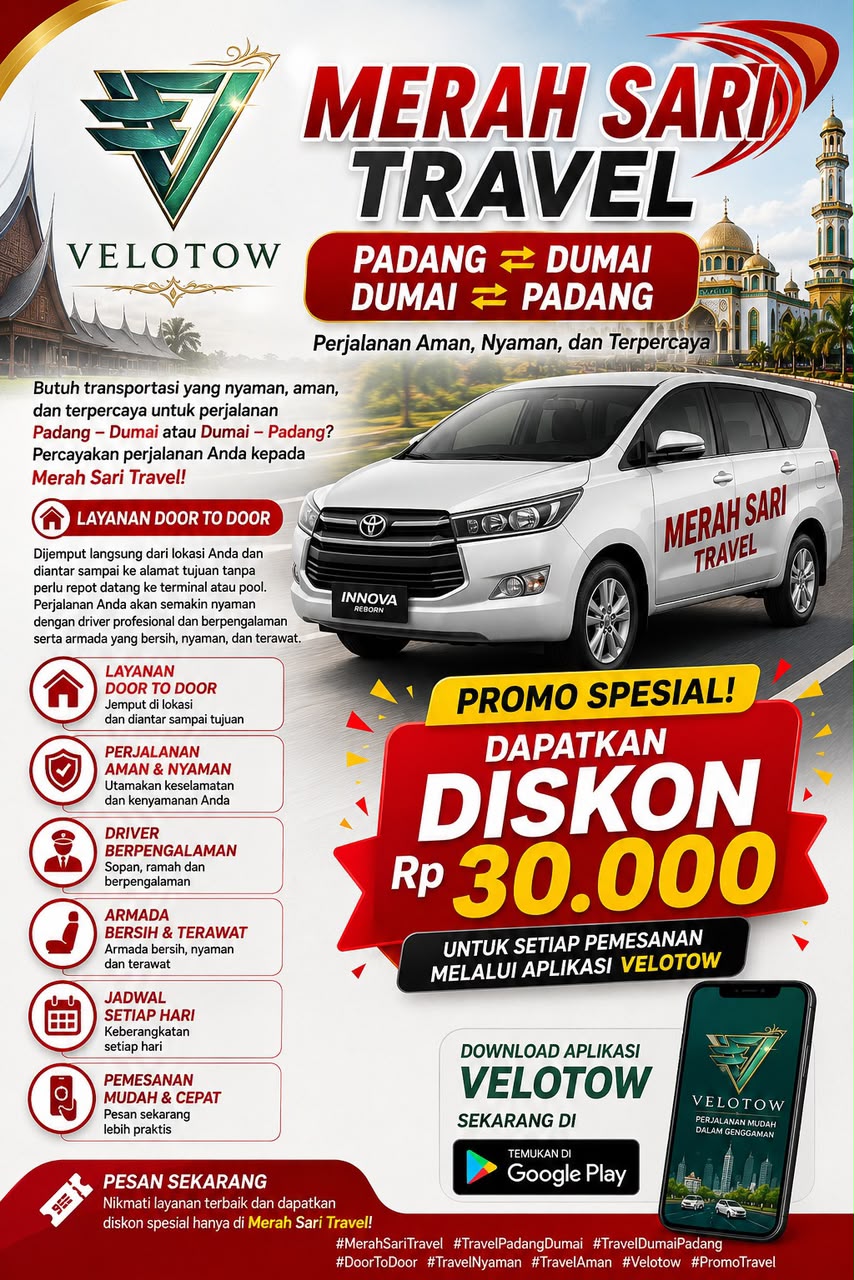 MERAH SARI TRAVEL – PADANG ⇄ DUMAI